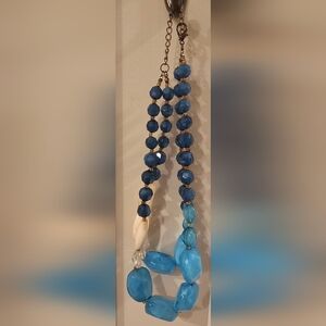 Ocean Blue Beaded Statement Necklace by